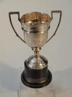 A George V silver two handled prize cup