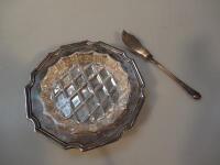 A George VI silver butler dish of shaped octagonal design