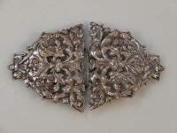 A Late Victorian silver nurses belt buckle