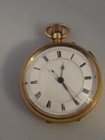 An English Gentleman's gold plated keyless pocket watch