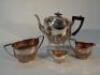 A Walker and Hall silver plated four piece tea service.