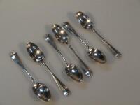 A set of six George V silver teaspoons