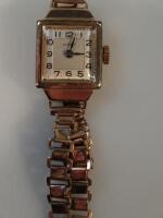 A ladies 1950's gold cased wristwatch by Summit