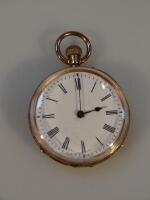 An 18ct gold ladies fob watch by Simms of Stamford.