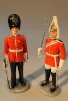 A Royal Doulton figure of a lifeguard and another of a guardsman