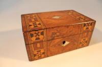 A Tunbridge ware jewellery box