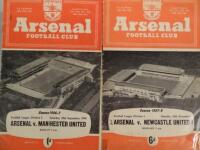 A Collection of Arsenal football programmes from the 1950's