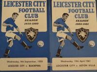 A collection of Leicester City football programmes from the 1950's