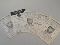 Six Grantham Town football programmes from the 1966 season.