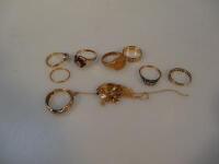 A small quantity of scrap gold items various grades