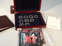 Nine 2005 silver proof Funeral of Nelson crowns