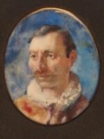 A 20thC portrait miniature of a young man