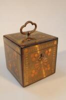 A brass bound jewellery box