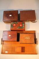 Various wooden boxes