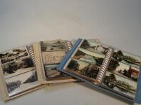 Three postcard albums of mainly topographical scenes.