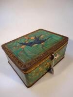 A Bluebird luxury biscuit tin.