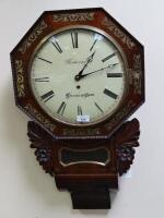 An 19thC drop dial wall clock