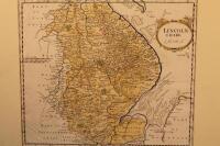 An antiquarian map of Lincolnshire by Robert Morden