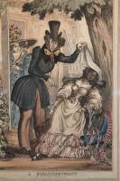 An early 19thC hand coloured engraved cartoon