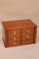 A late Victorian oak filing cabinet