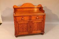 A 19thC satin walnut washstand