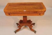 A 19thC mahogany veneered tea table