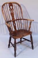 A 19thC Windsor armchair