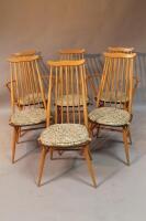 A set of six Ercol dining chairs.