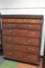 A large George III oak chest of drawers