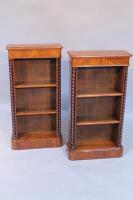 A pair of small Victorian bookcases