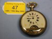 A French silver open face pocket watch