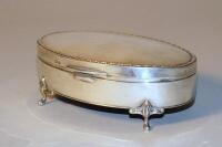 A George V silver jewellery box