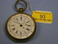 A gilt metal open face Chronometer