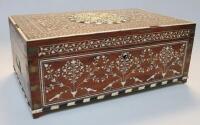 An Anglo-Indian ivory inlaid workbox