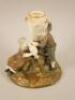 A Royal Worcester porcelain blush ivory ground figure group