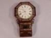 A Victorian rosewood and mother of pearl inlaid drop dial wall clock