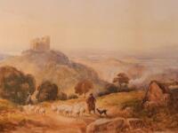 Peter De Wint (1784-1849). Shepherd driving sheep in landscape