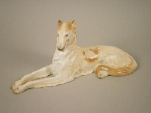 A Herend porcelain figure of an Afghan hound