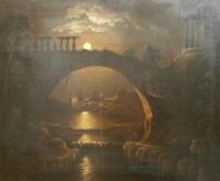 Sebastian Pether (1790-1844). Moonlight scene