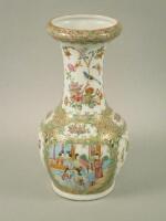 A late 19thC Chinese Canton porcelain baluster vase