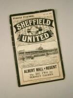 A football programme for a game between Sheffield United and Newcastle United