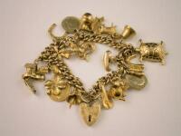 A 9ct gold charm bracelet