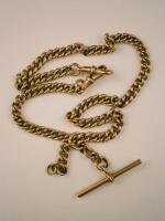 A 9ct gold Albert chain