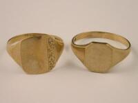 Two 9ct gold signet rings