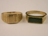 Two 9ct gold signet rings