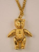 A Steiff bear necklace