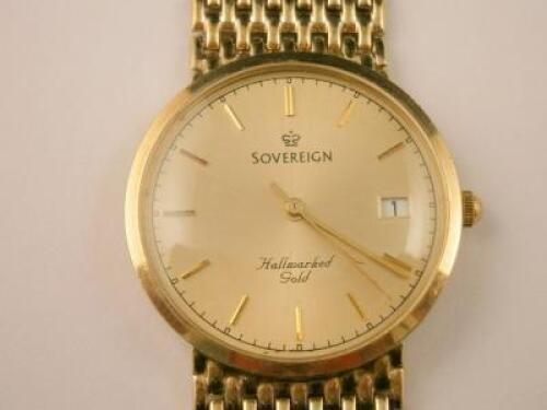 A 9ct gold gentleman's wrist watch