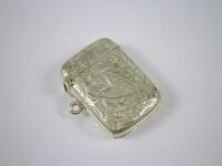 An Edwardian silver vesta case