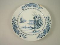 An early 19thC Chinese blue and white porcelain charger