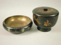 Two items of Eastern lacquer